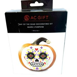 NEW AC GIFT Day of The Dead Pumpkin Decorating Kit  Makes 3 Pumpkins New In Box